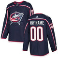 Men's Columbus Blue Jackets Navy Custom Name Number Size NHL Stitched Jersey