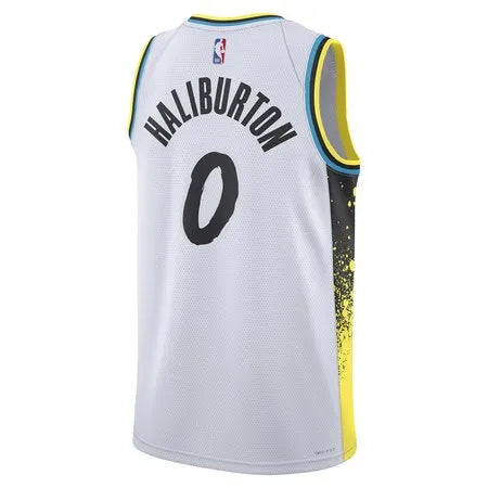 Unisex Indiana Pacers Tyrese Haliburton
White 2024/25 Swingman Player Jersey - City Edition