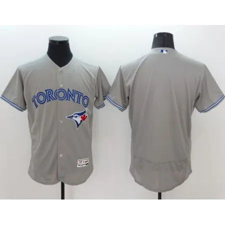 Blue Jays Blank Grey Flexbase Authentic Collection Stitched MLB Jersey