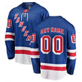 Men's New York Rangers Custom Blue Stitched Jersey