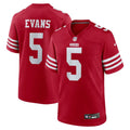 Men's San Francisco 49ers #5 Mike Evans Nike Scarlet Game Jersey