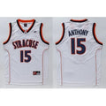 Orange #15 Carmelo Anthnoy White Basketball Stitched NCAA Jersey