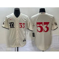 Men's Texas Rangers #53 Adolis Garcia Cream 2023 City Connect Cool Base With Patch Stitched Baseball
Jersey